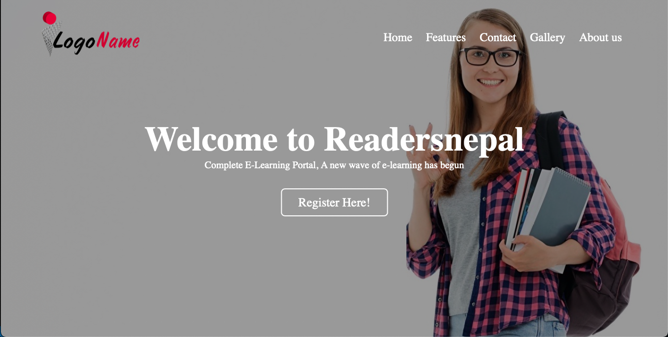 Simple HTML and CSS web template with source code  Readersnepal